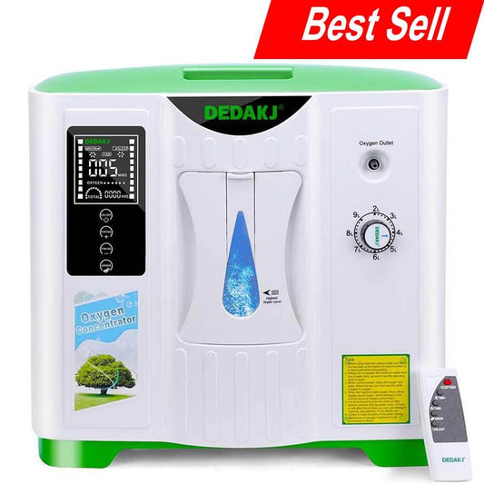 Home Medical Oxygen Concentrator DEDAKJ DE-2A Portable Oxygen Generator Continuous Flow 9L Oxygen Concentrator 93% Oxygen Concentration