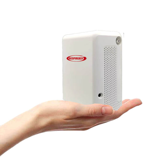 Tragbarer Sauerstoffkonzentrator für Zuhause, 1,1 kg leicht, medizinischer 1-6L Sauerstoffgenerator mit abnehmbarem Lithium-Akku