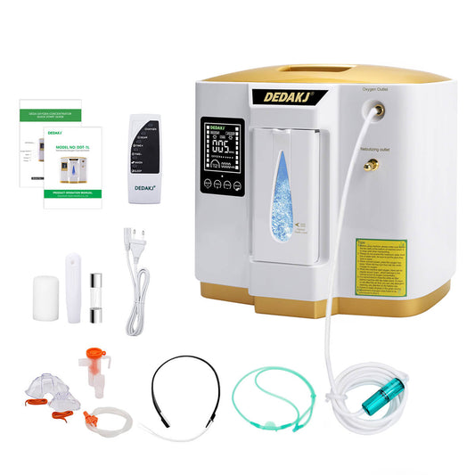 93% High Concentration 7L Home Medical Oxygen Concentrator With Nebulizer Function DEDAKJ DE-1LW Portable Mini Adjustable Oxygen Generator Continuous Flow O2 Machine