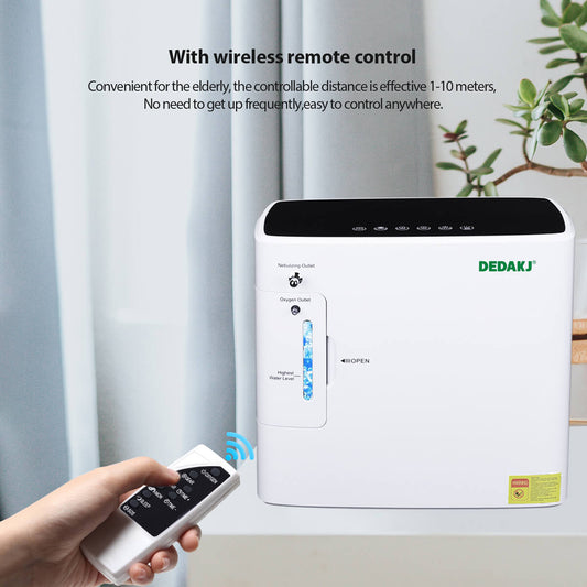 2025 HOT Home Oxygen Concentrator DEDAKJ DE-2SW Portable Oxygen Generator Continuous Flow 9L Oxygen Machine 93% Oxygen Concentration with Nebulizer
