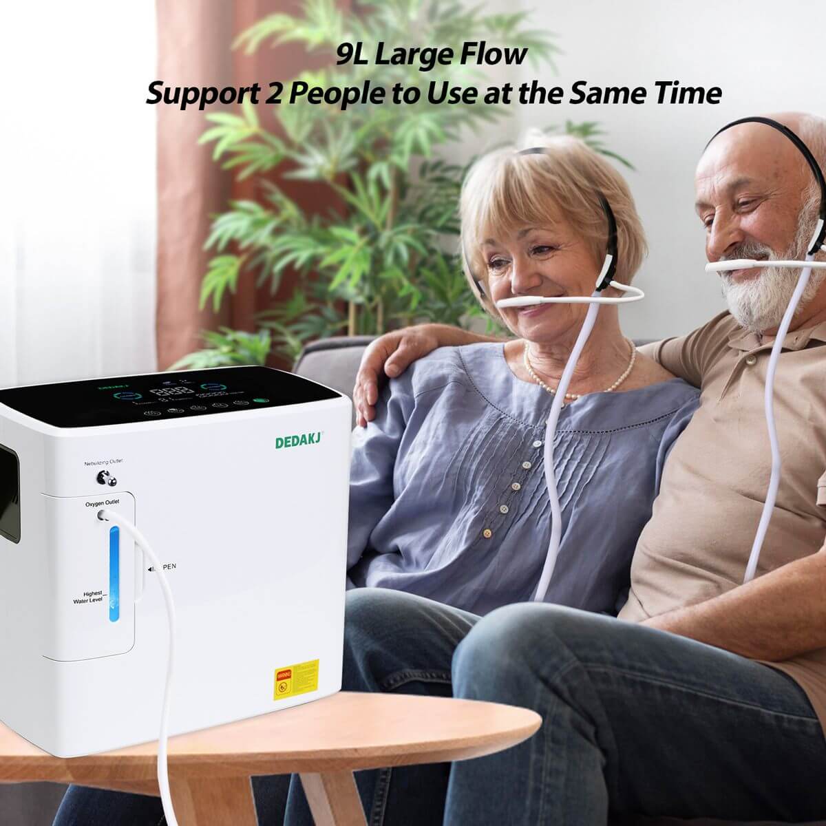 Powerful 2-9 Ltrs Home Portable Oxygen Concentrator DEDAKJ DE-2SW Oxygen Concentrator Continuous Flow 9 Liters Oxygen Making Machine