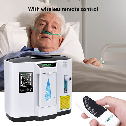 Concentrador de oxígeno médico doméstico DEDAKJ DE-1A Mini generador de oxígeno Flujo continuo 7L Concentrador de oxígeno 93% Concentración de oxígeno
