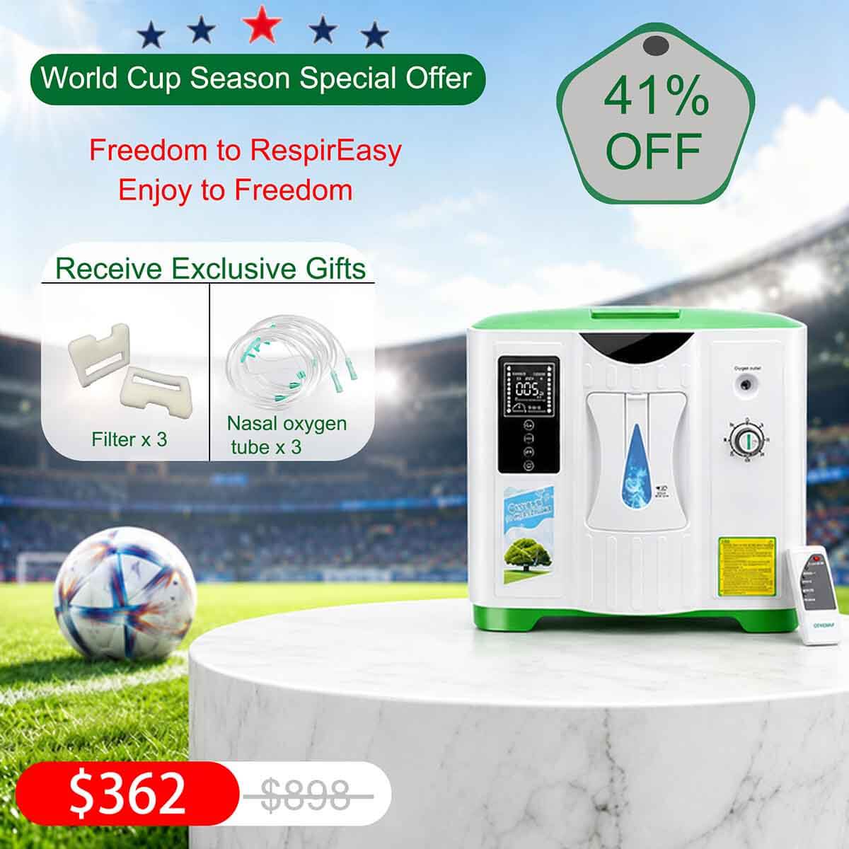 Buy High Quality 2L-9L Oxygen Concentrator DEDAKJ O2 Making Machine for Home 48Hours Home Oxygen Generator Continuous Flow Care O2 Machine