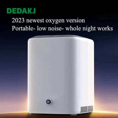 Concentrador de oxígeno doméstico DEDAKJ de 1 a 7 l, generador de oxígeno para el cuidado del hogar, concentrador de oxígeno ajustable, apto para uso doméstico y de viaje. 