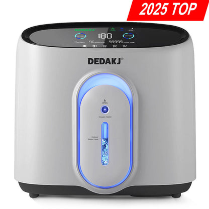 DEDAKJ Oxygen Concentrator 1-8L/min Adjustable 24 Hours Continuous flow 93% Purity Oxygen Concentrator Generator Low Noise ≤45dB DE-Q1W