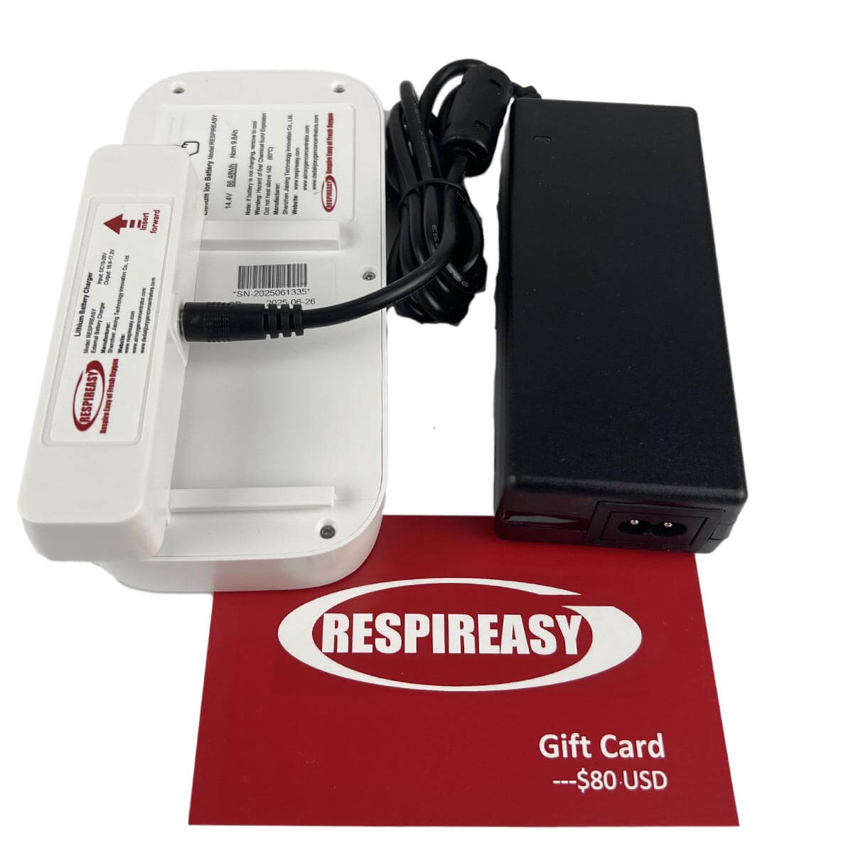 RESPIREASY Oxygen Concentrator Original Accessory Kit - Including Battery Charger and AC Adapter DEDAKJ