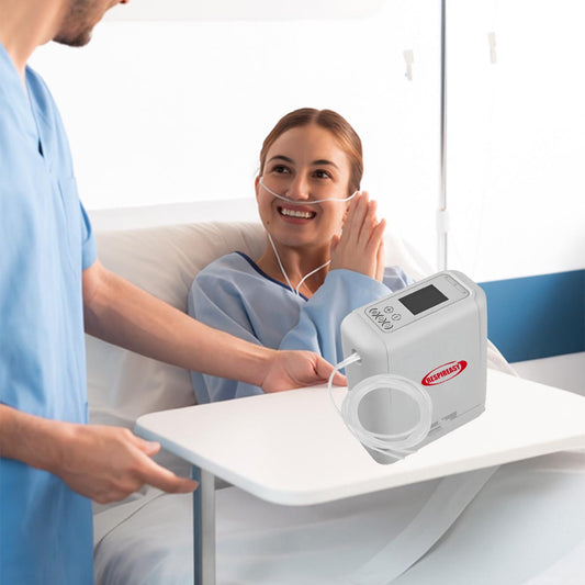 Concentrador de oxígeno portátil superior, flujo ajustable de 7 L, potente RESPIREASY, máquina móvil para producir oxígeno O2 para terapia de oxígeno en el hogar y viajes, uso con batería, precio 