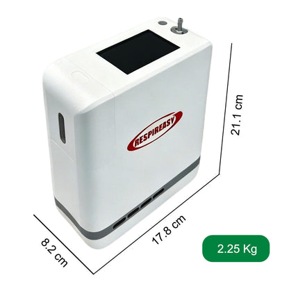 Nuevo potente concentrador de oxígeno Generador de oxígeno portátil 1-9 litros Máquina O2 Ajustable Bajo ruido con humidificación Tanque de agua Dedakj