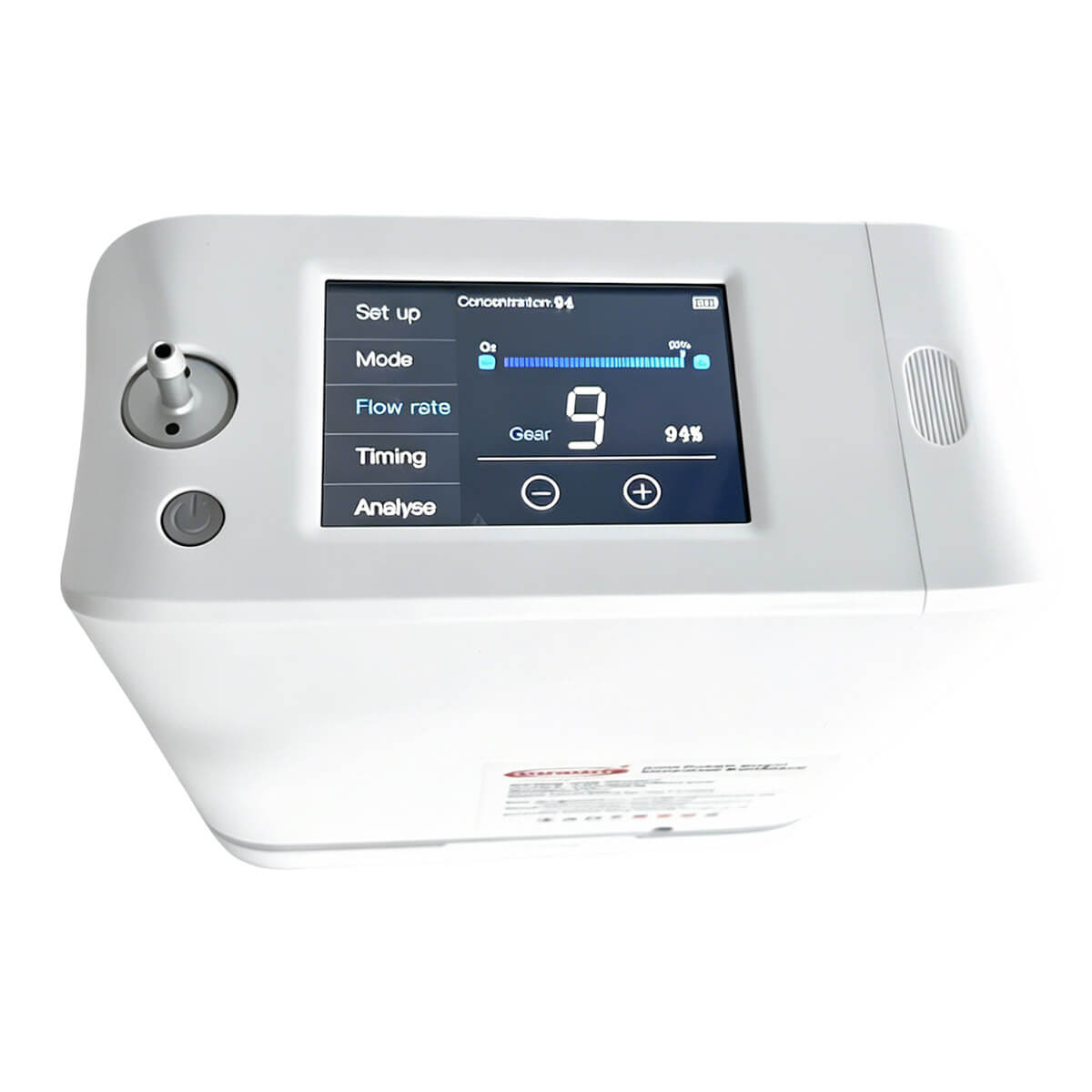Nuevo potente concentrador de oxígeno Generador de oxígeno portátil 1-9 litros Máquina O2 Ajustable Bajo ruido con humidificación Tanque de agua Dedakj