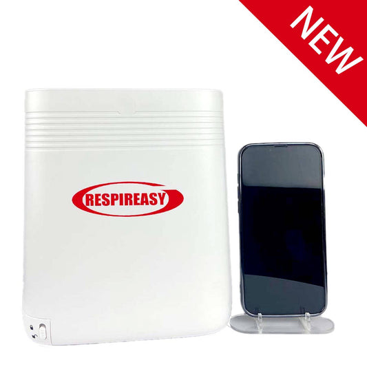 RespirEasy 2025 - Concentrador de oxígeno portátil de flujo continuo de 5 litros para el hogar, generador de oxígeno para viajes en avión 