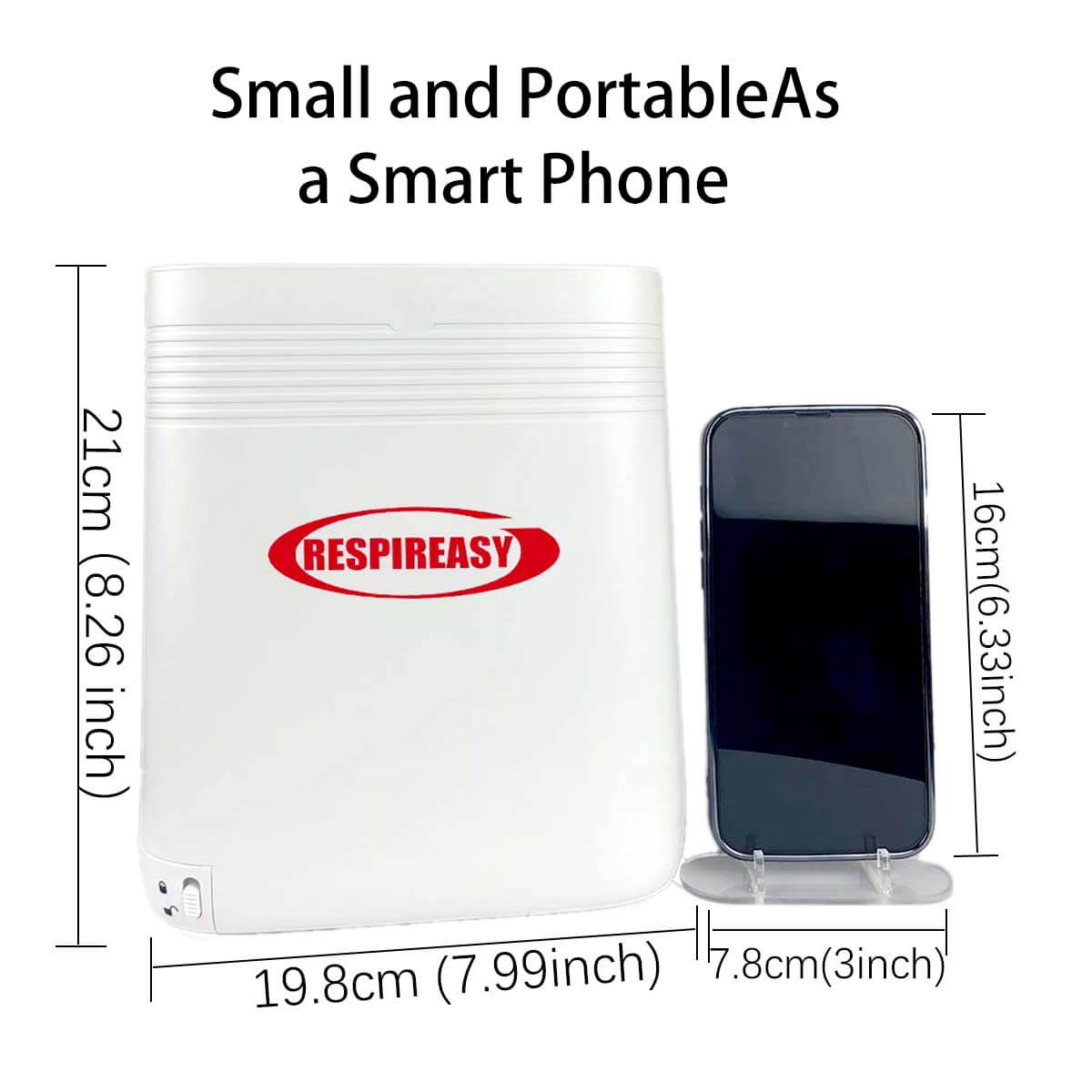 2025 RespirEasy New Portable 5ltr Continuous Flow Home Oxygen Concentrator Machine Oxygen Generators for Airplane Traveling