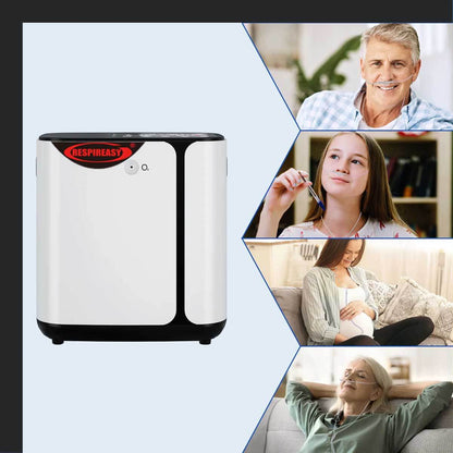 Oxygen Concentrator Machine for Home/Trave Adjustable 1-8 Liter Portable Oxygen Generator Continuous Flow Oxygen Generator Oxygen Machine Complete Accessories&Low Noise