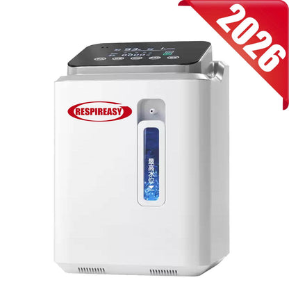 Concentrador de oxígeno portátil para el hogar RESPIREASY, flujo ajustable de 2 a 9 L/min, máquina para producir oxígeno para respirar, 110 V/220 V. 