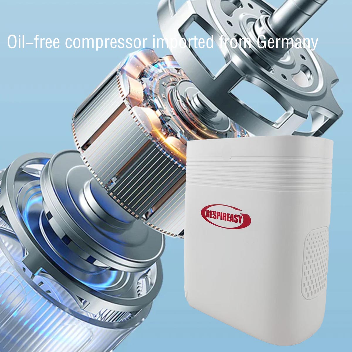 Concentrador de oxígeno para terapia personal de flujo continuo de 5 litros, generador de oxígeno portátil para exteriores con batería. 