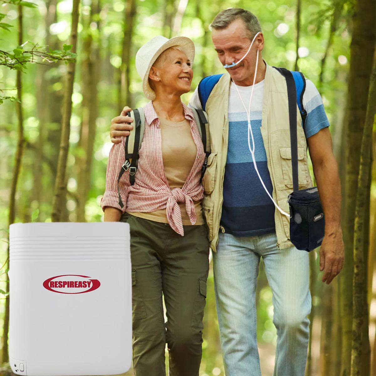 Concentrador de oxígeno para terapia personal de flujo continuo de 5 litros, generador de oxígeno portátil para exteriores con batería. 