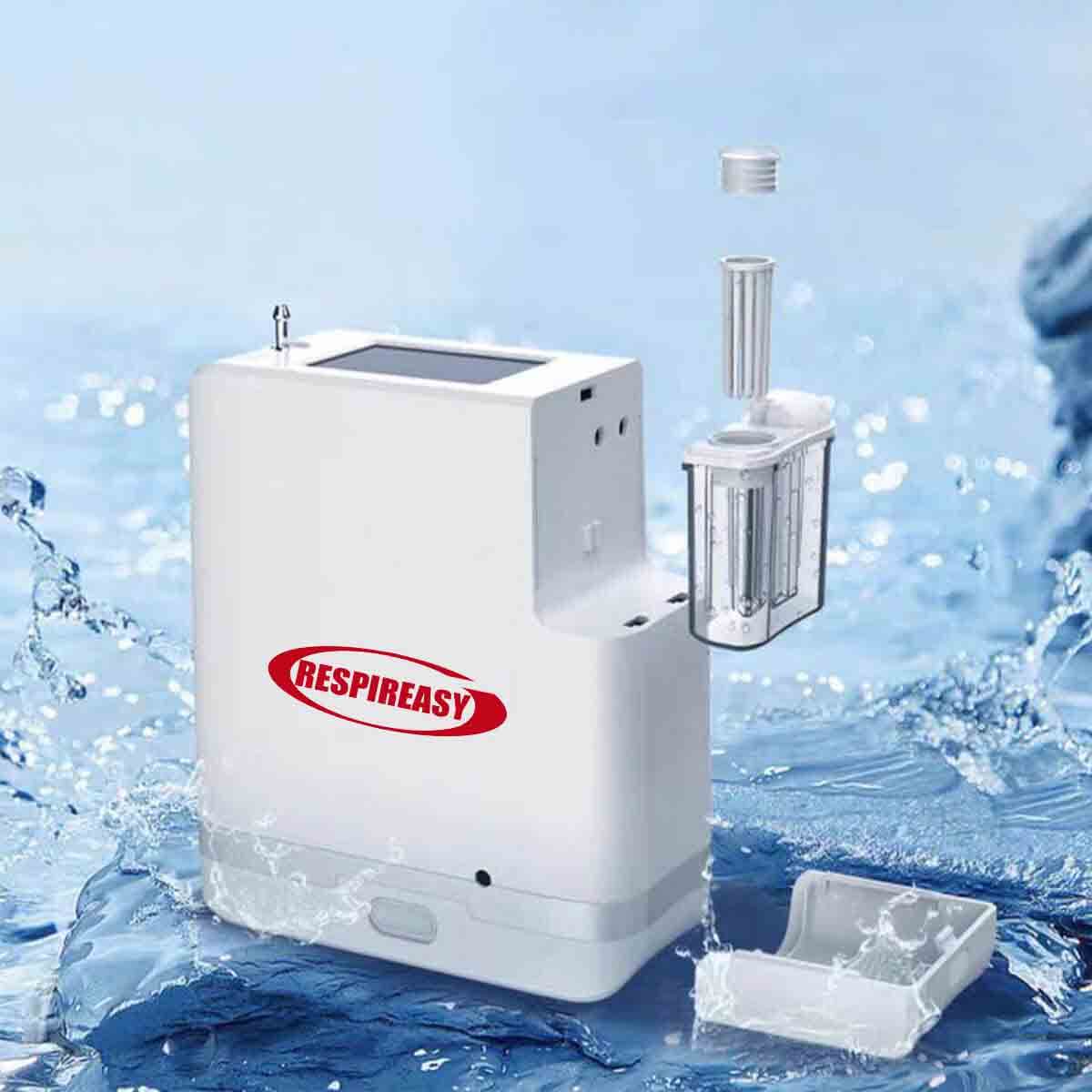 Nuevo potente concentrador de oxígeno Generador de oxígeno portátil 1-9 litros Máquina O2 Ajustable Bajo ruido con humidificación Tanque de agua Dedakj