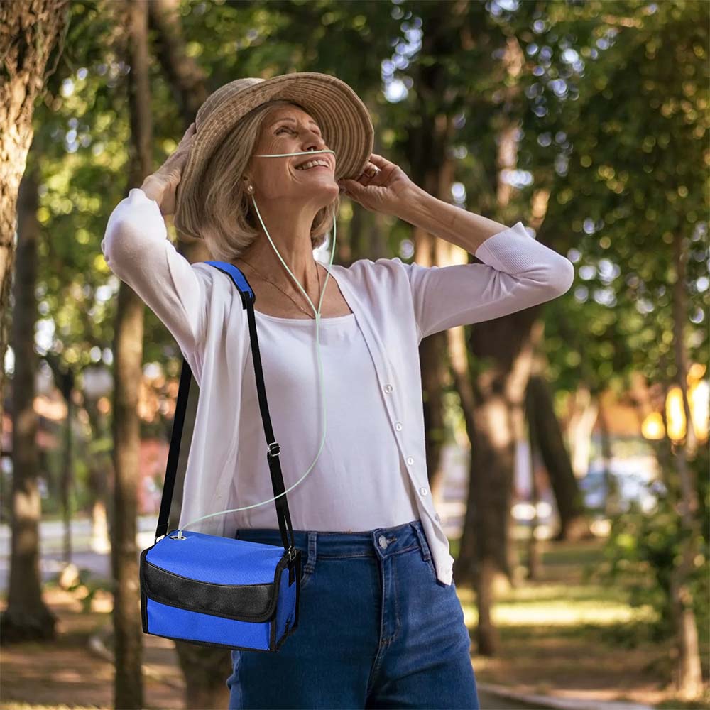 Travel Use Oxygen Generator Continuous Flow Oxygen Concentrator Portable Lightweight Medical 3L Oxygen Machine with Removable Lithium Battery for Travel Carrying