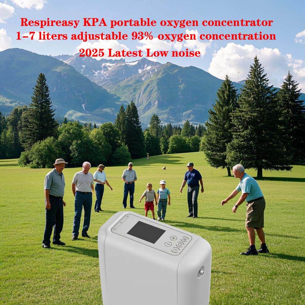2025 Home portable oxygen concentrator KPA 1-7 LPM O2 93% oxygen concentration adjustable oxygen generator oxygen machine with lithium battery