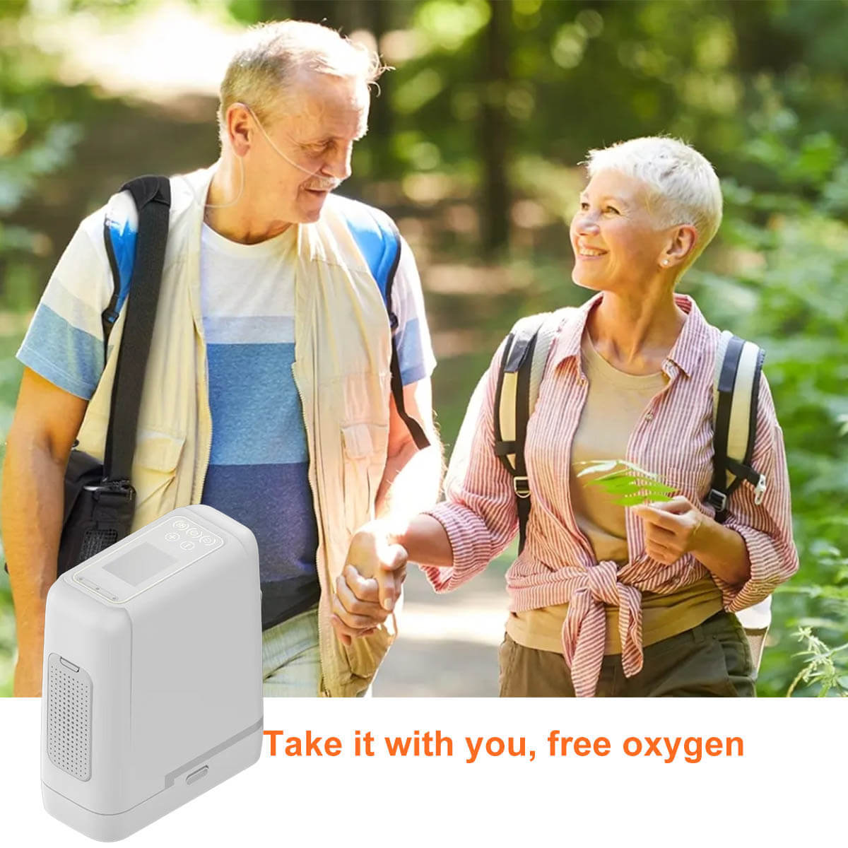 2025 Home portable oxygen concentrator KPA 1-7 LPM O2 93% oxygen concentration adjustable oxygen generator oxygen machine with lithium battery