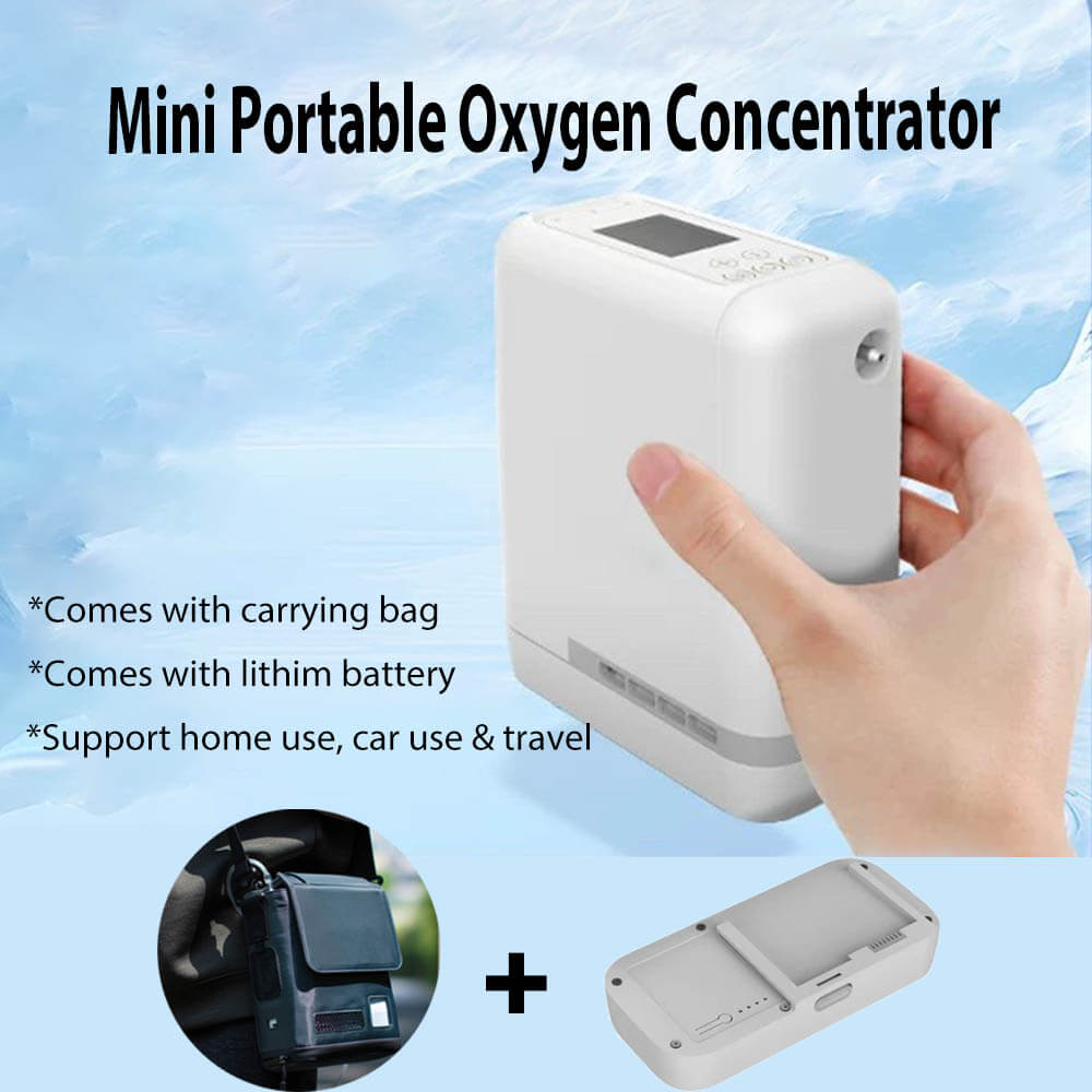 2025 Home portable oxygen concentrator KPA 1-7 LPM O2 93% oxygen concentration adjustable oxygen generator oxygen machine with lithium battery