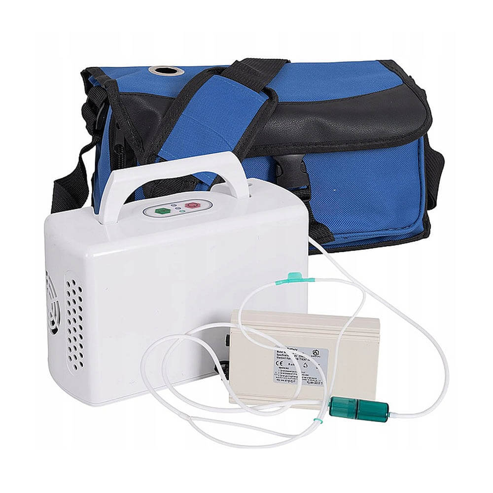 Travel Use Oxygen Generator Continuous Flow Oxygen Concentrator Portable Lightweight Medical 3L Oxygen Machine with Removable Lithium Battery for Travel Carrying