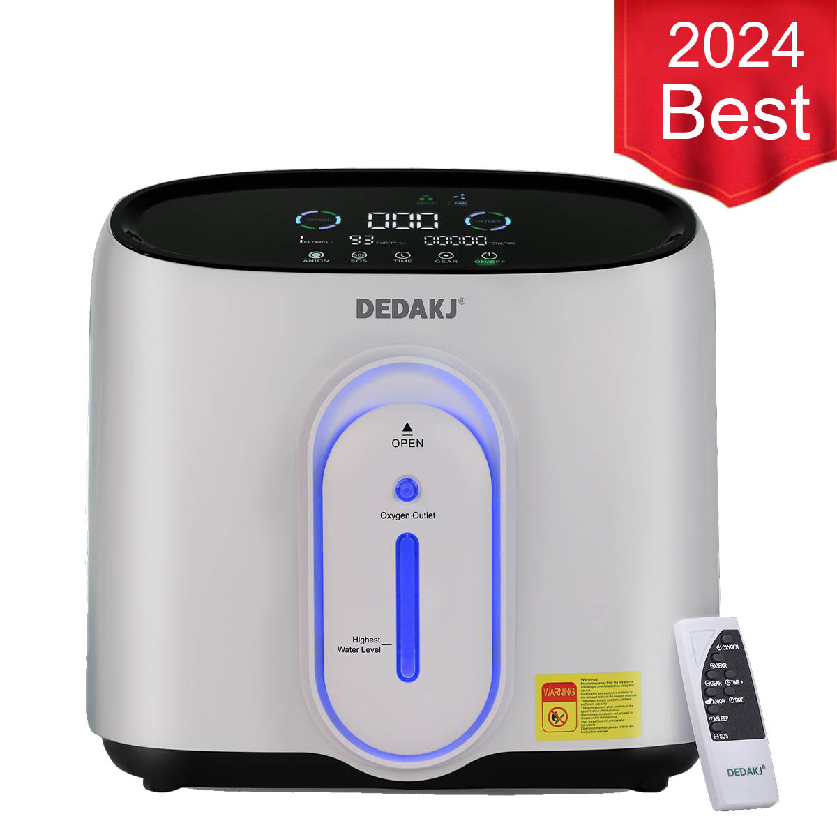 Home Personal Use O2 Generator Portable Oxygen Generator DEDAKJ 8L 93% Oxygen Concentration Adjustable Oxygen Generator Machine