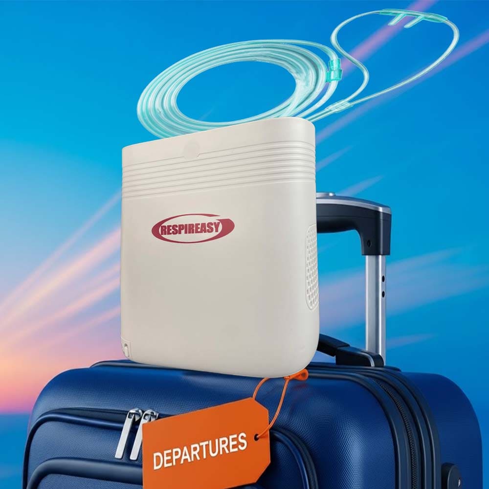 Buy Low Price Traveling Oxygen Concentrator Mini Lightweight 1-5Liters Adjustable Continuous Flow Portable O2 Breathing Machine Therapy