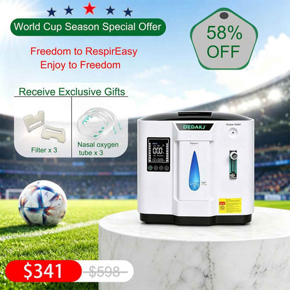 Home Medical Oxygen Concentrator DEDAKJ DE-1A Portable MINI Oxygen Generator Continuous Flow 7L Oxygen Concentrator 93% Oxygen Concentration
